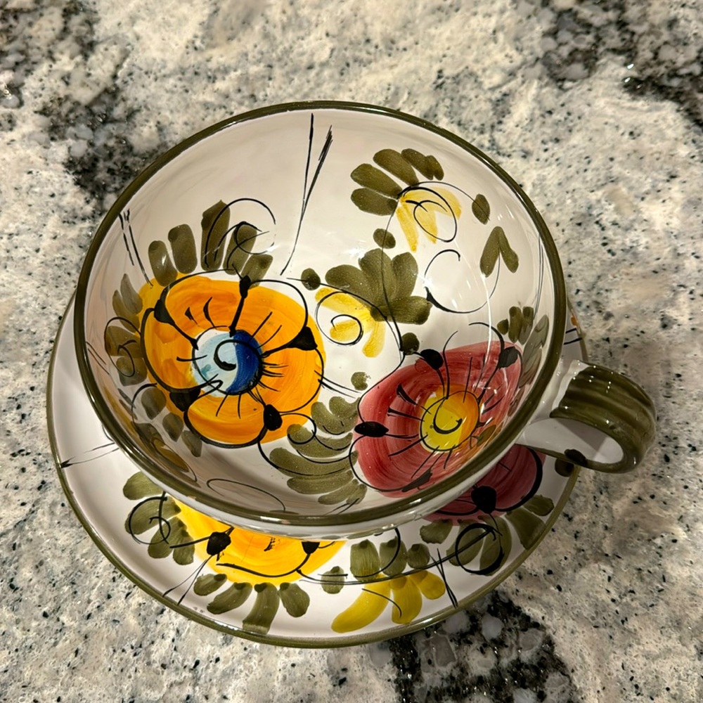Italy Floral cup and saucer set
